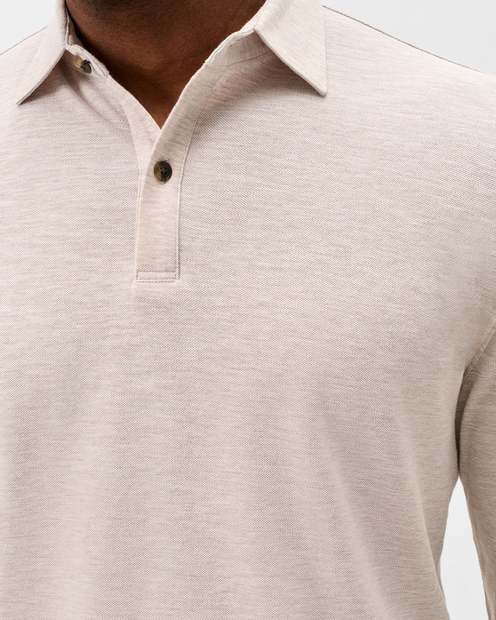 Long Sleeve Slub Pique Polo