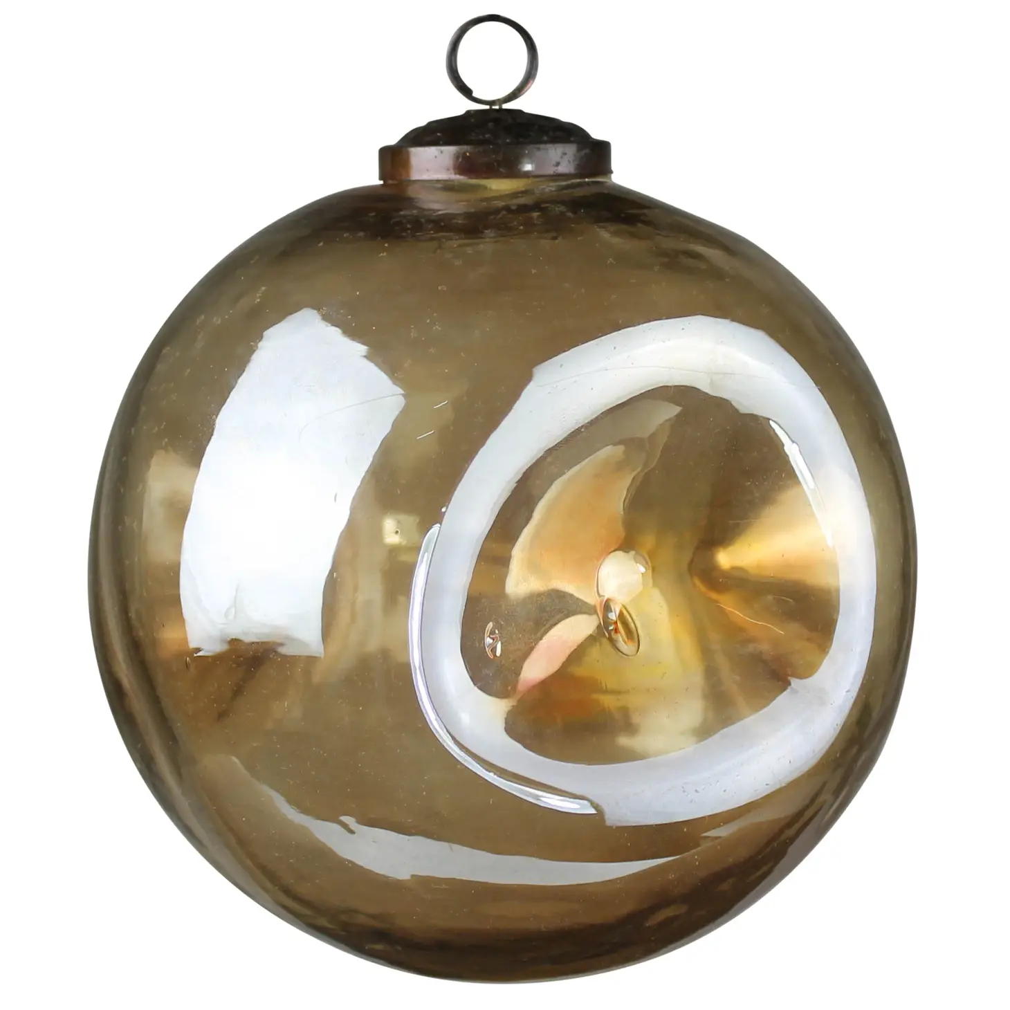 Cassia Dimpled Ornament, Glass -5"