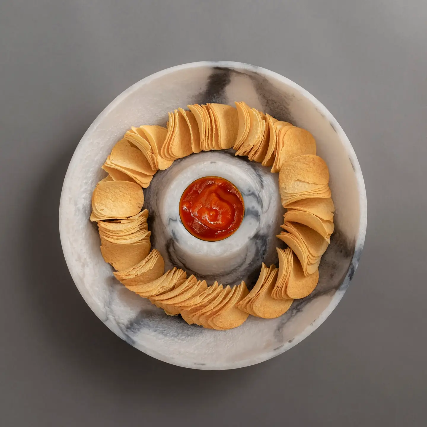 Grey Resin Chip and Dip