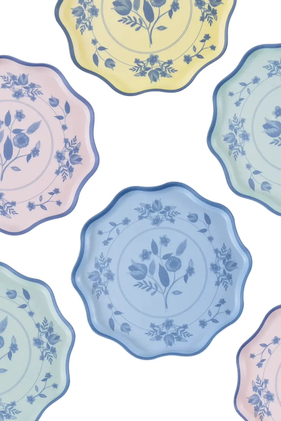 Vintage Botanical Reusable Small Plates - Set of 4