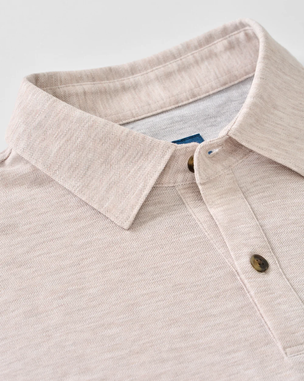 Long Sleeve Slub Pique Polo