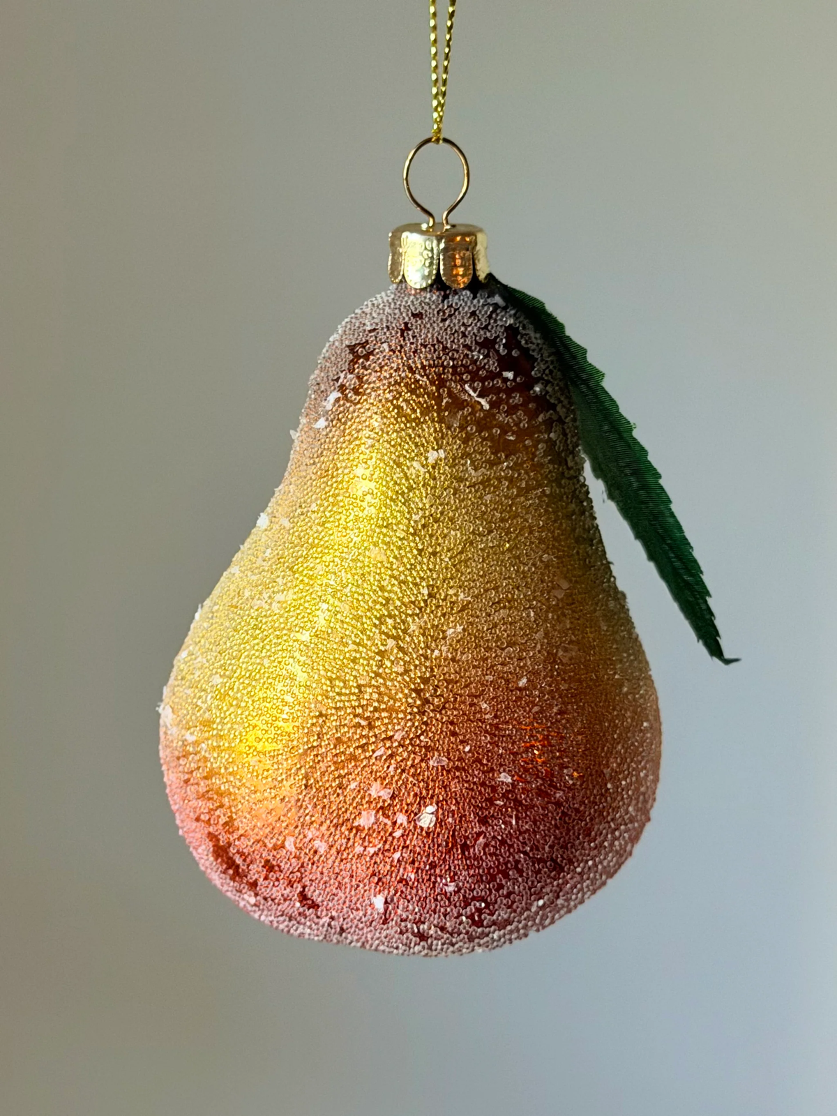 Glittered Pear Ornament