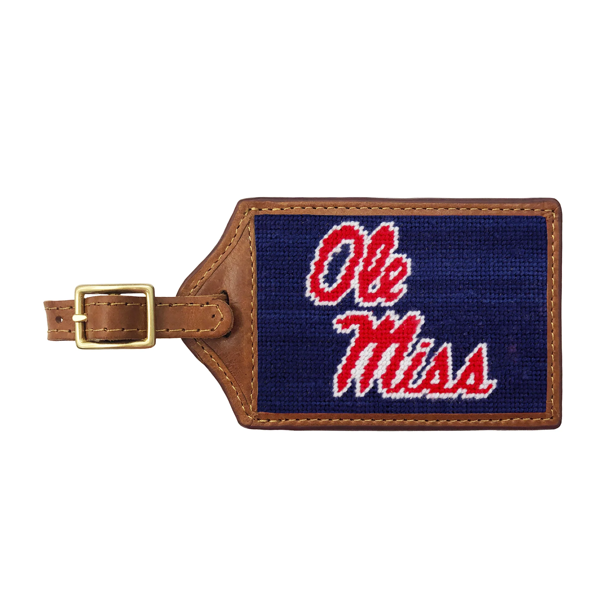 Ole Miss Needlepoint Luggage Tag