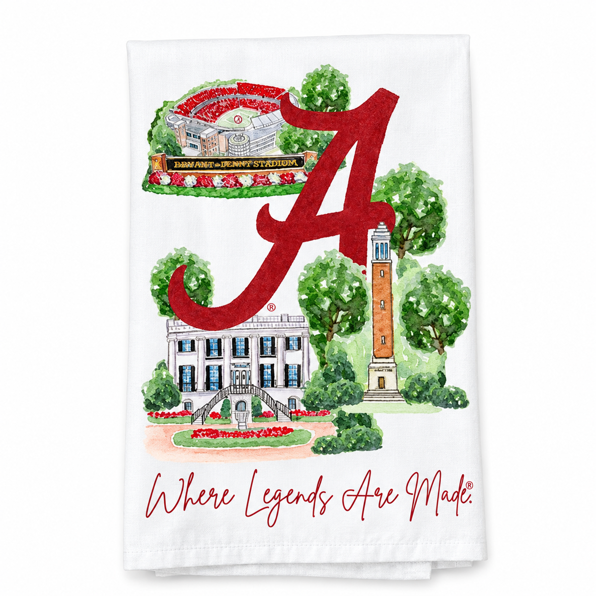 Alabama Landmark Tea Towel