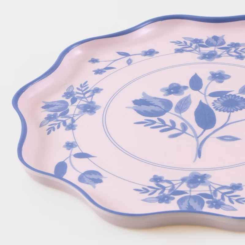 Vintage Botanical Reusable Small Plates - Set of 4