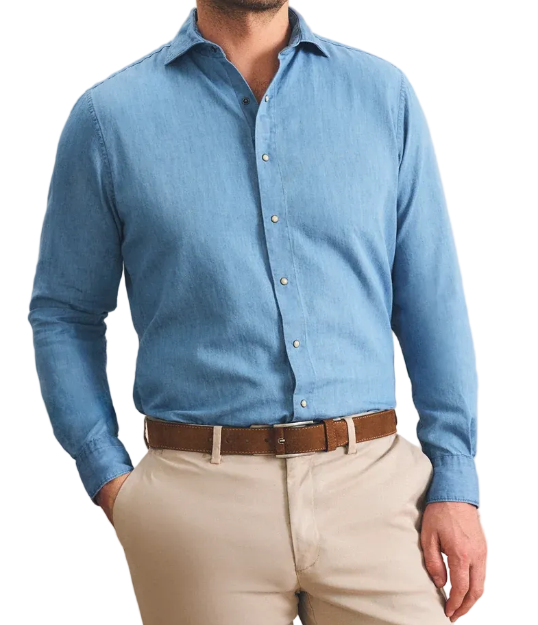 Chambray Snap Top Shelf Button Down