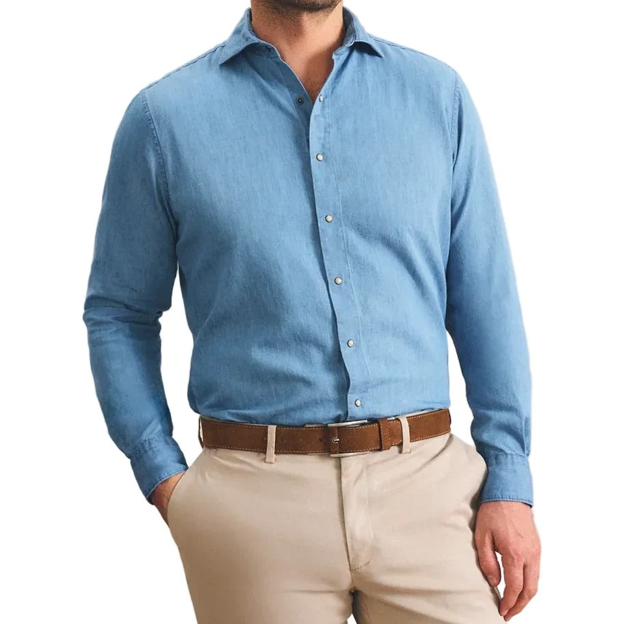 Chambray Snap Top Shelf Button Down