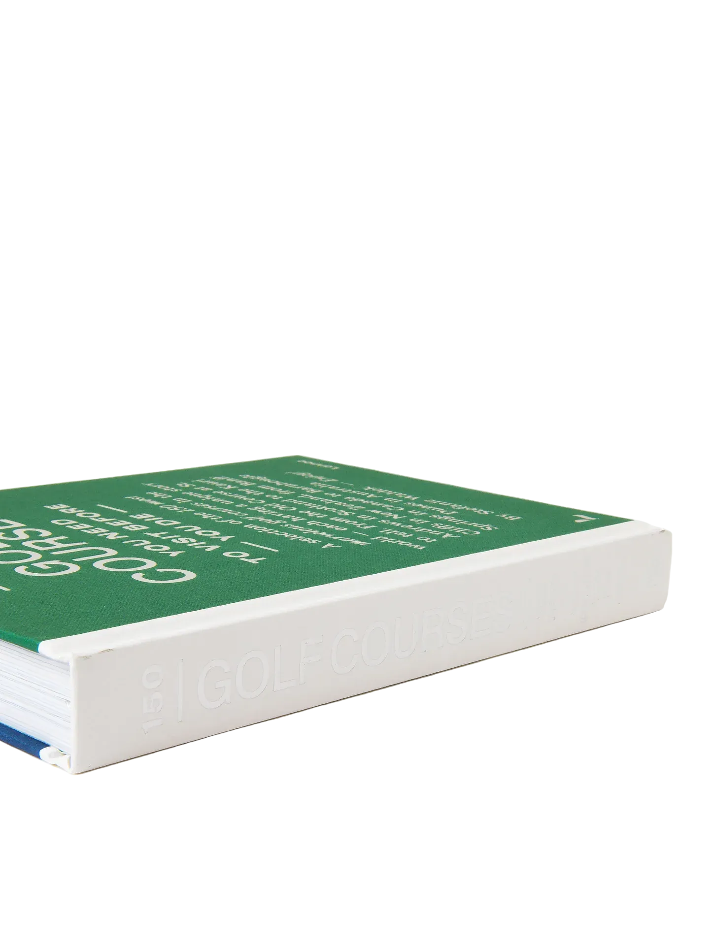 Book with green cover and white text on a white background