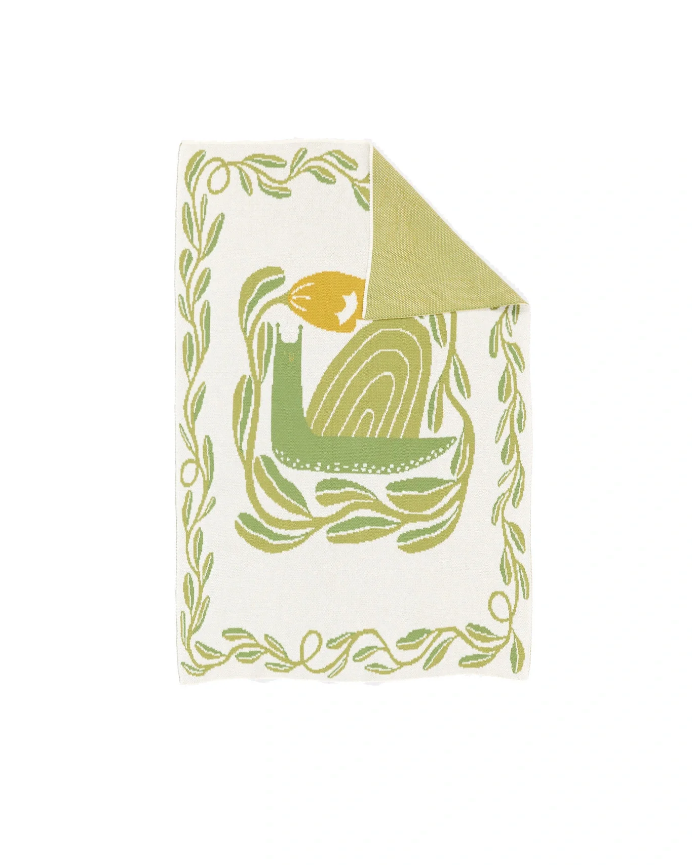 Snail Trail Knit Mini Blanket - Meadow