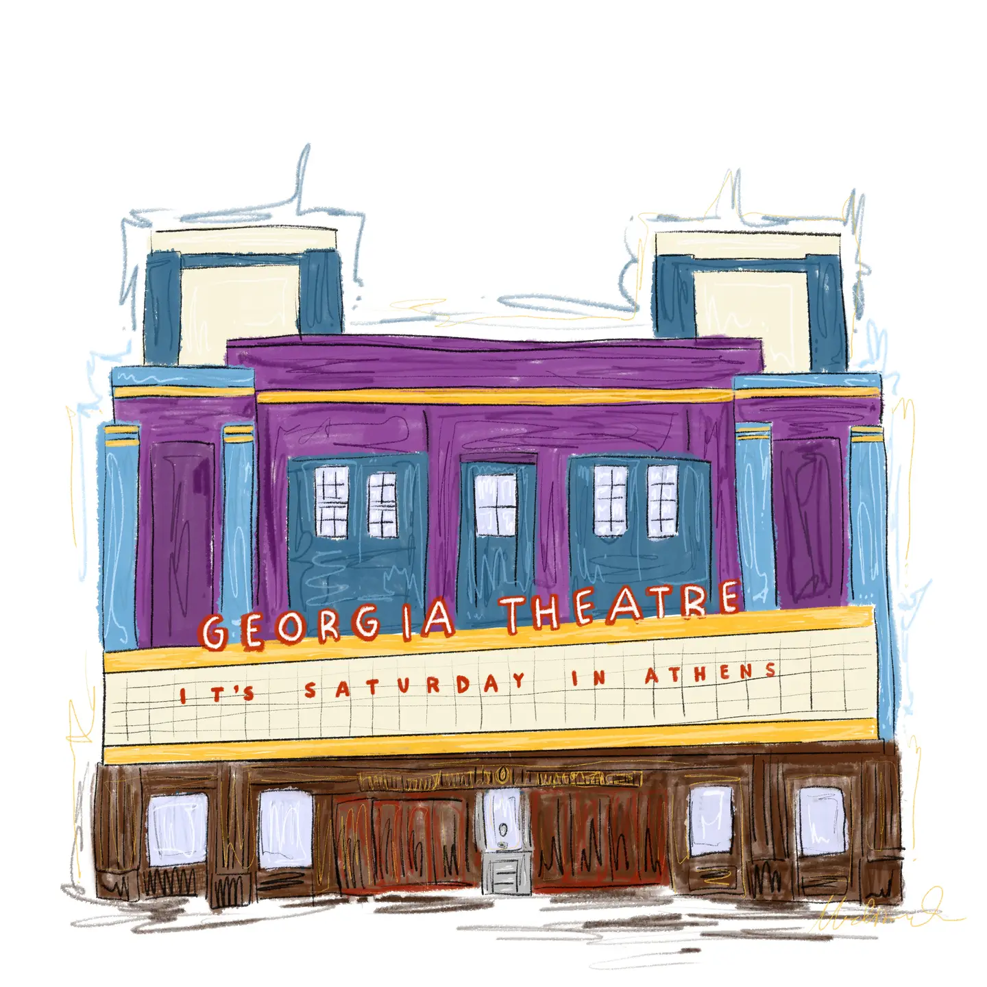 Georgia Theater Art Print