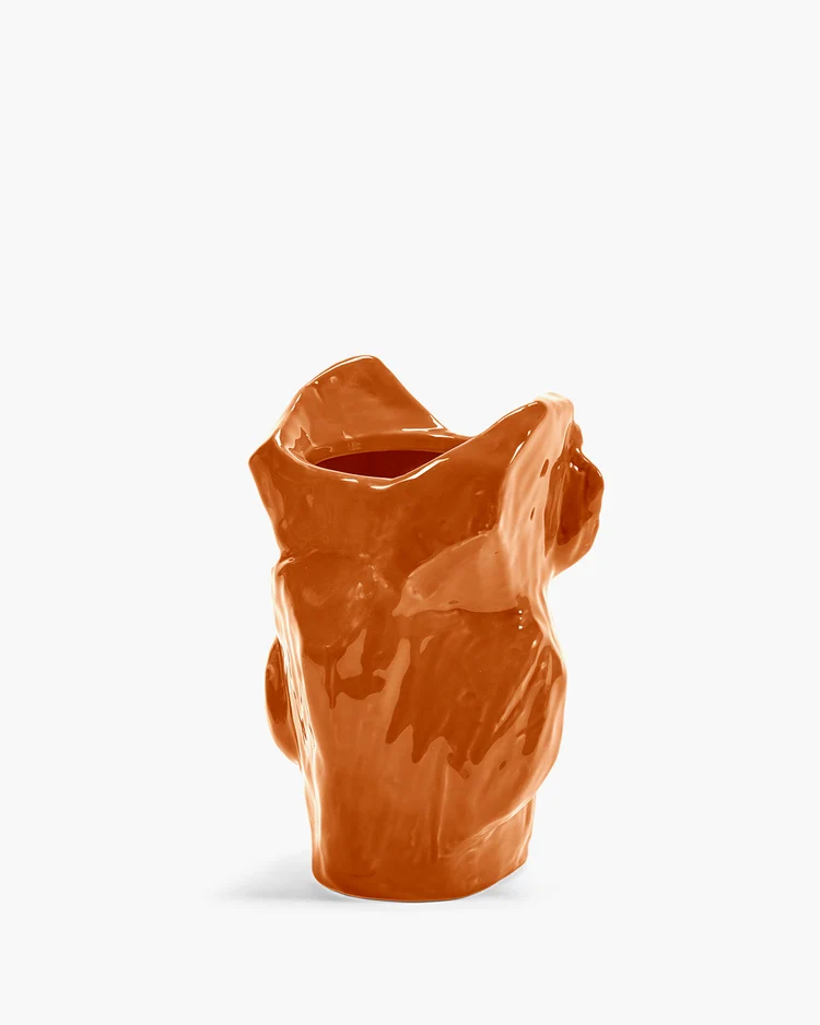 OWL VASE S ORANGE AFTER MIDNIGHT