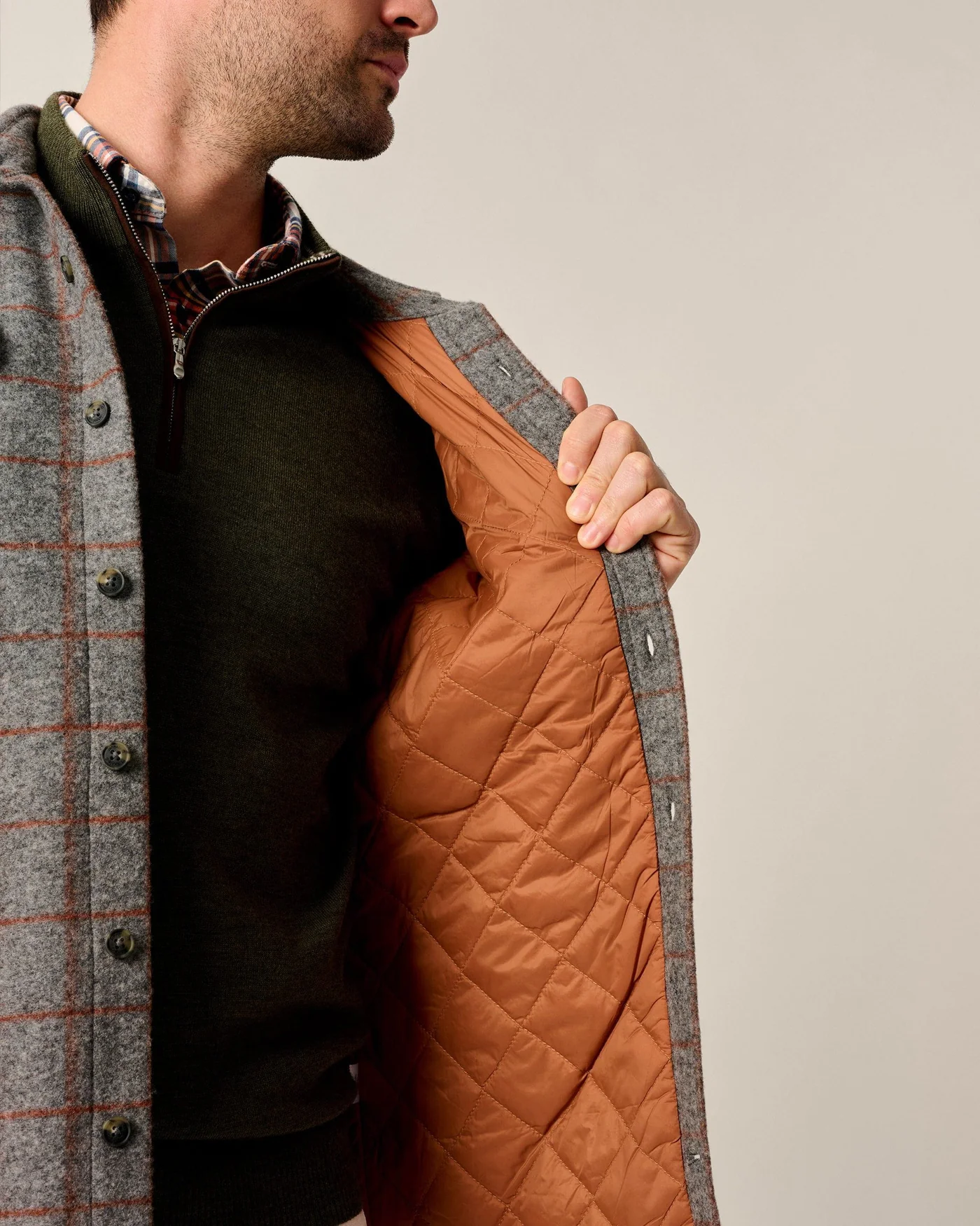 McDowell Wool Quilt-Lined Shacket