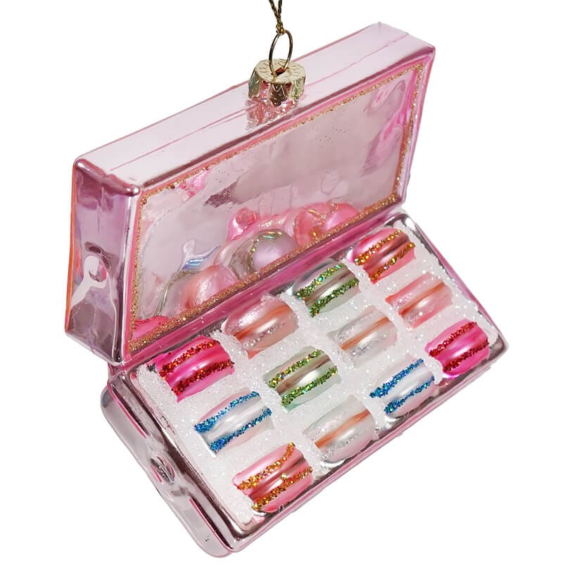 PINK BOX OF MACARONS ORNAMENT