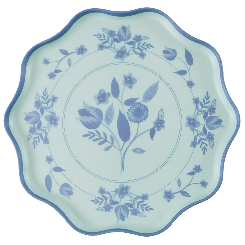 Melamine Botanical Dinner Plates - Set of 4