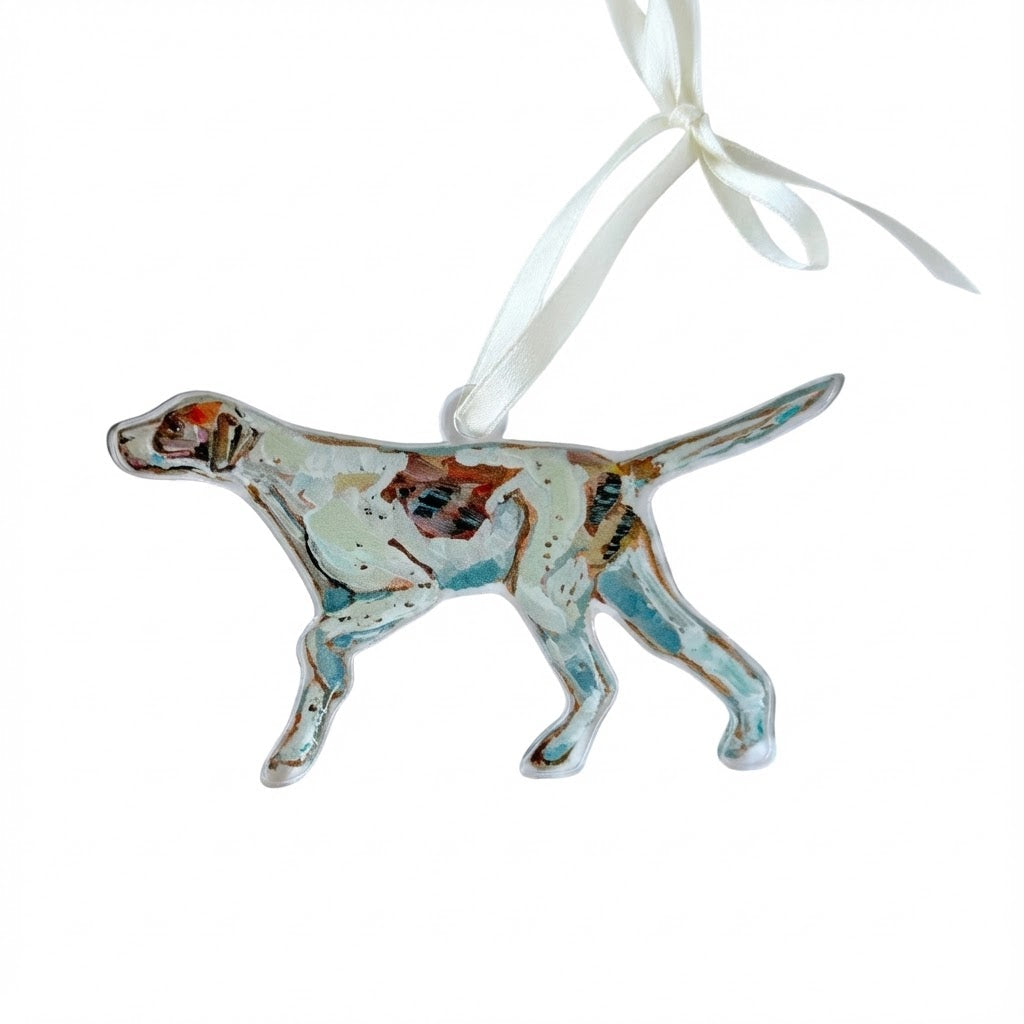 English Pointer Orange Ornament