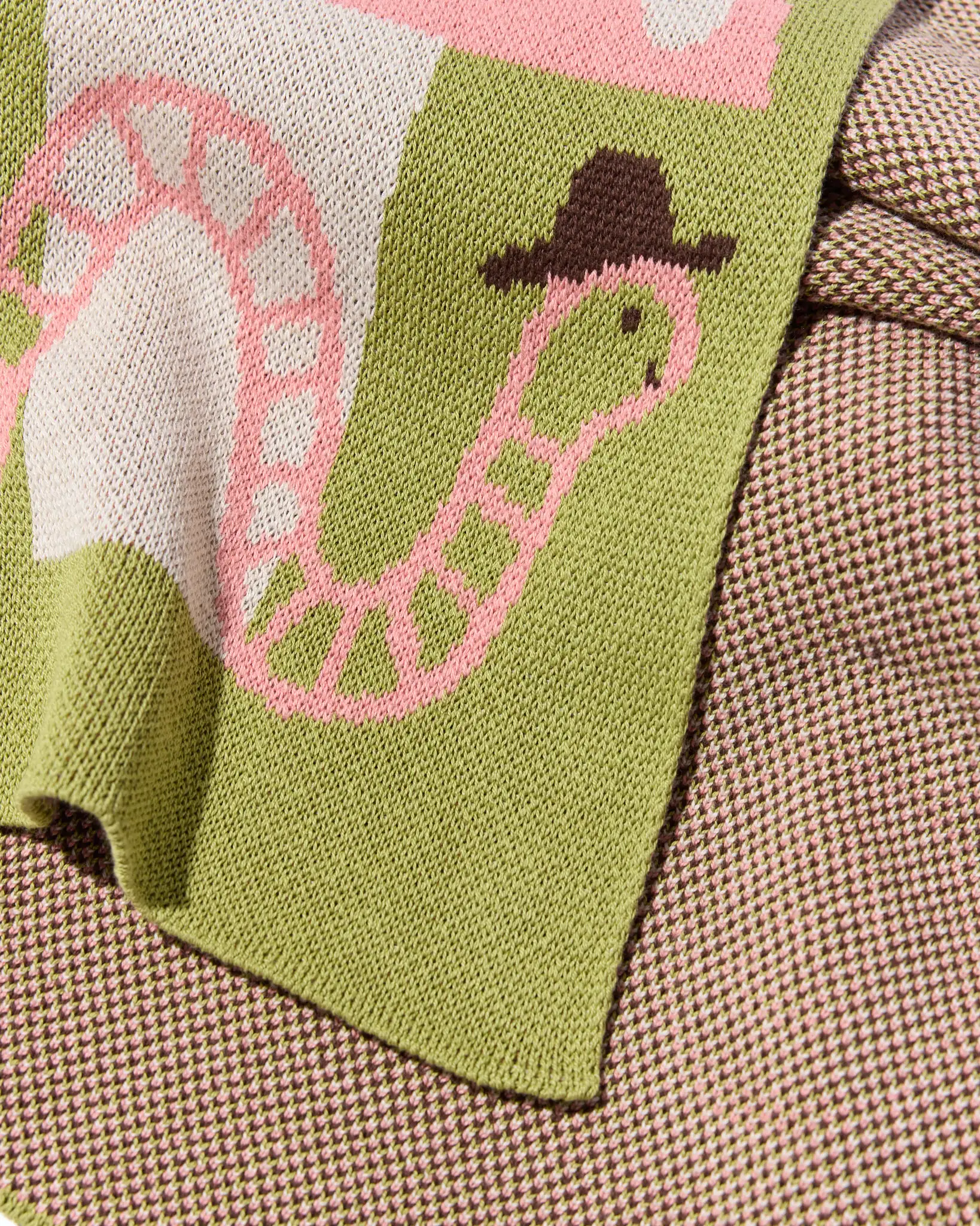 Bug Band Knit Mini Blanket - Spring