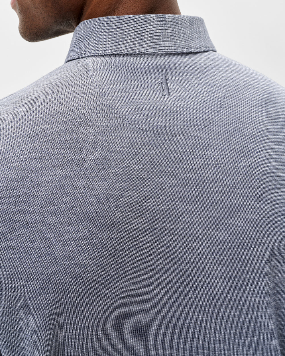 Long Sleeve Slub Pique Polo