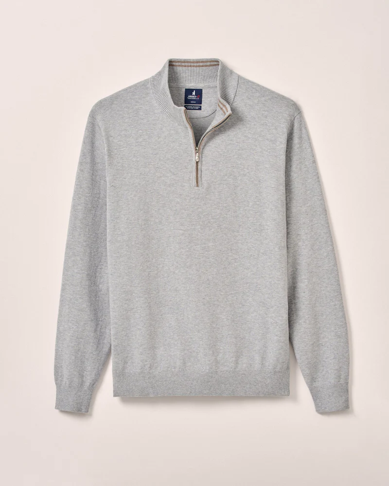 Desmond Plaited Cotton Blend 1/4 Zip Sweater