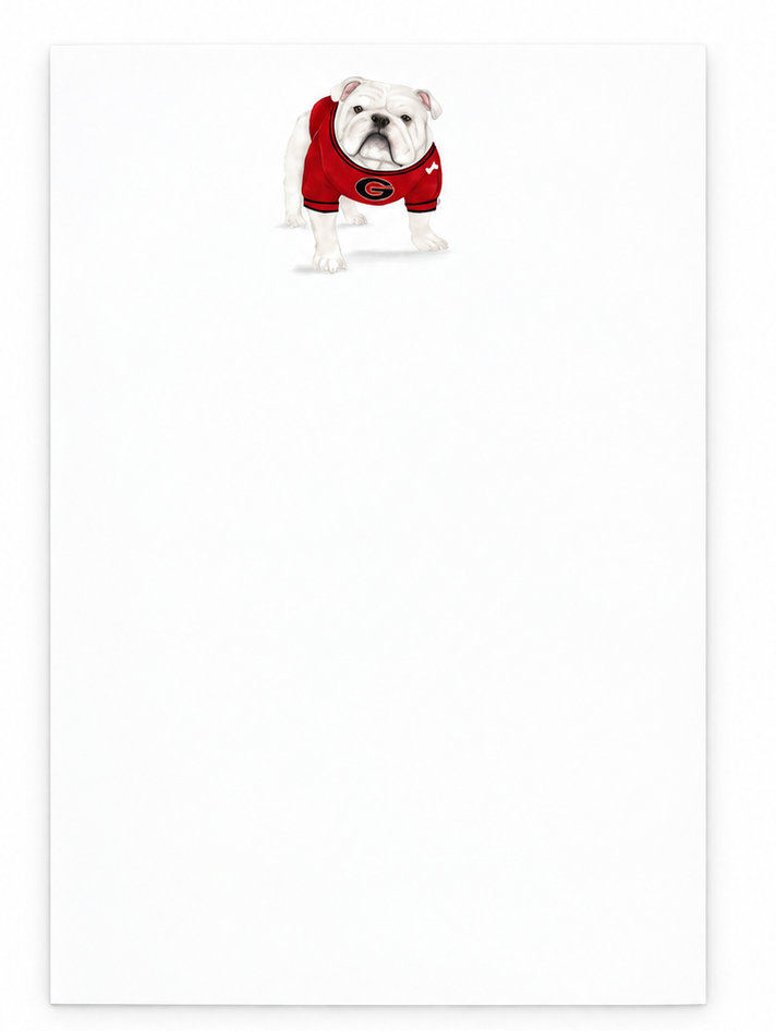 Georgia Bulldog Notepad