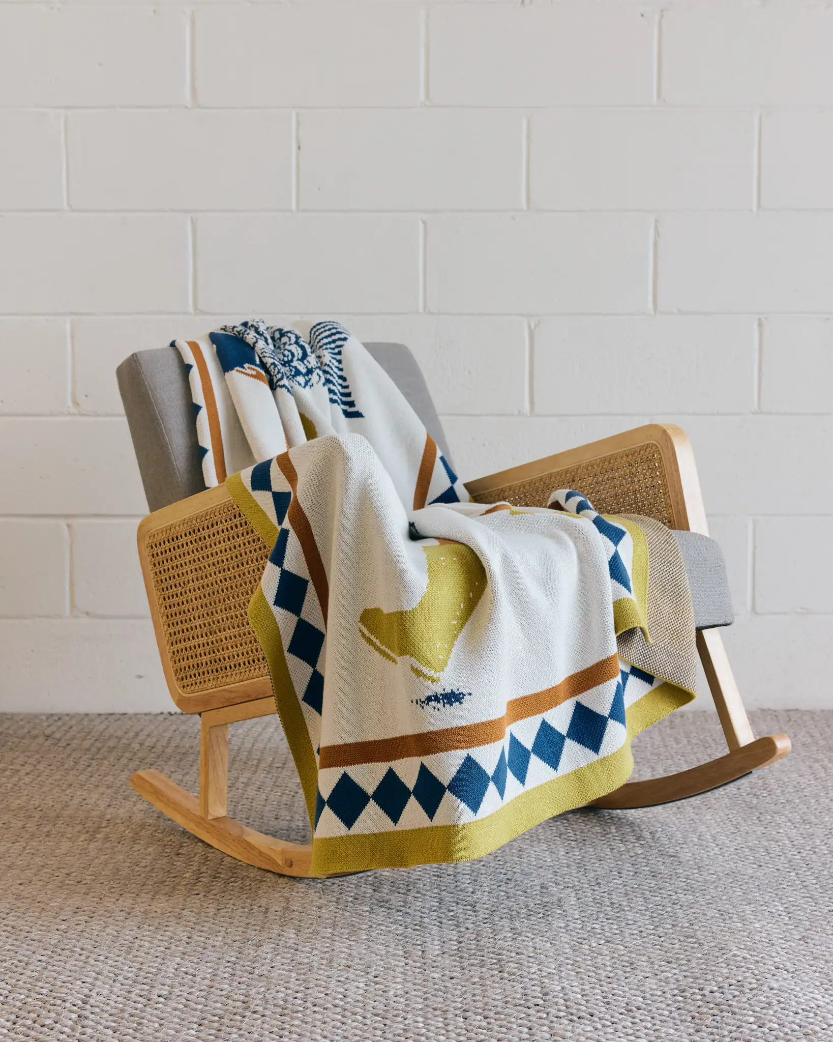 Un Beau Poisson Knit Blanket - Sunny Day