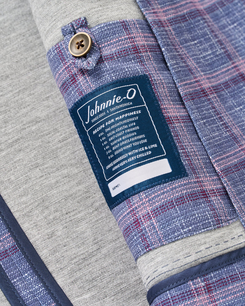 Polanco Printed Pane Printed Knit Stretch Sport Coat