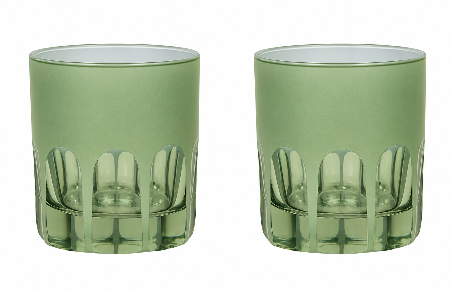 Rialto Glass Old Fashioned Pale Sage - Set of 2