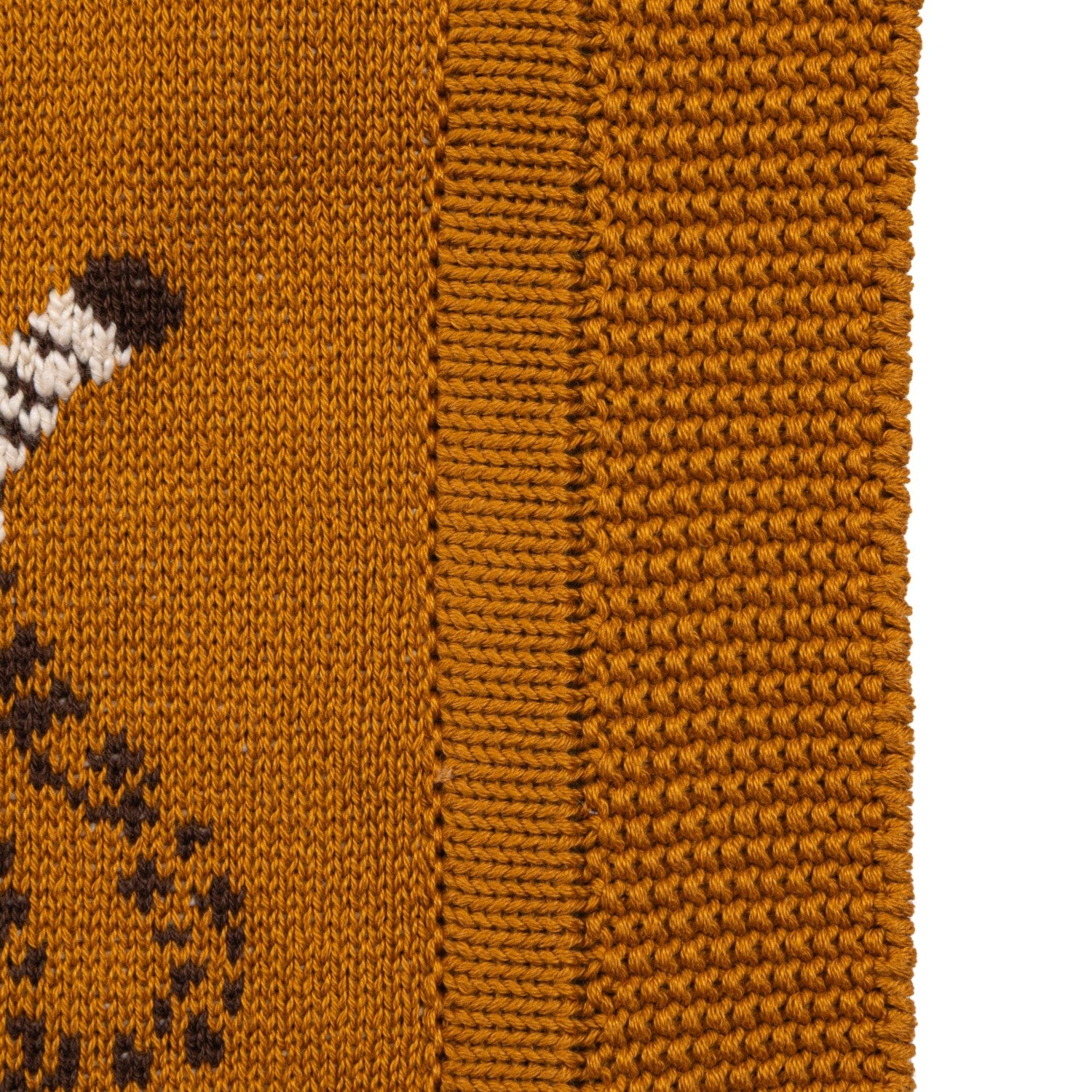 Cotton Knit Baby Blanket with Cheetahs