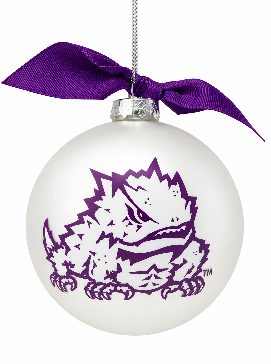 TCU Glass Ball Ornament