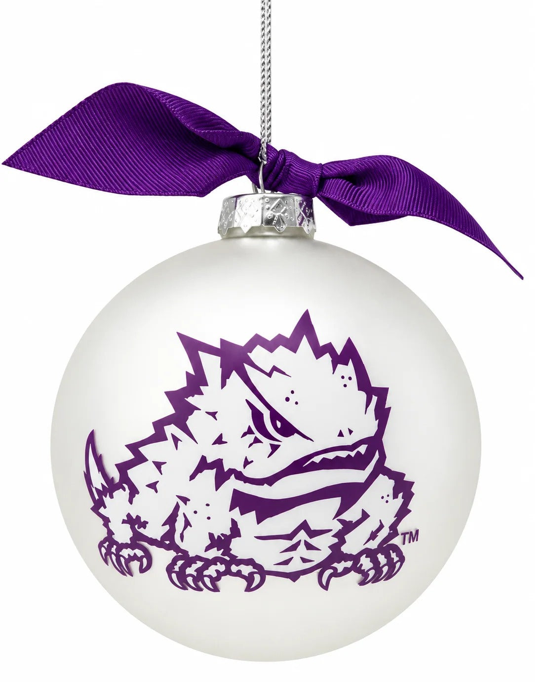 TCU Glass Ball Ornament