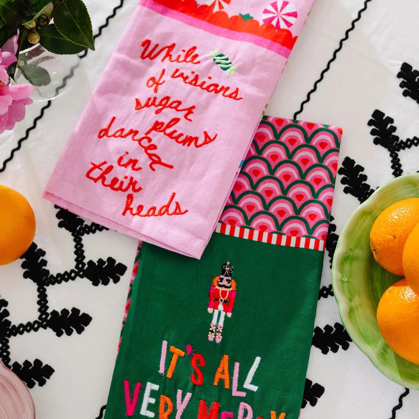 Sugar Plums Dish Towel