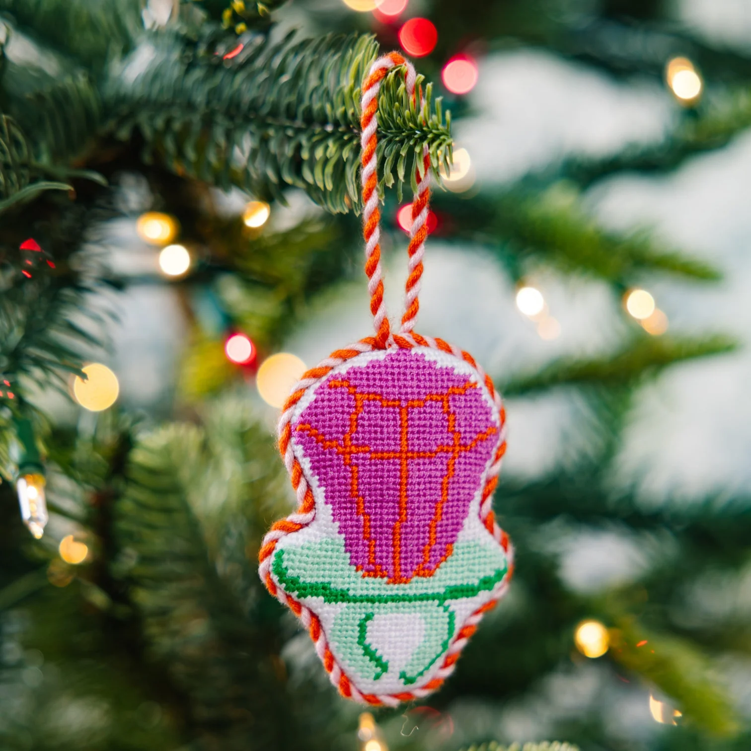 Needlepoint Ring Pop Ornament