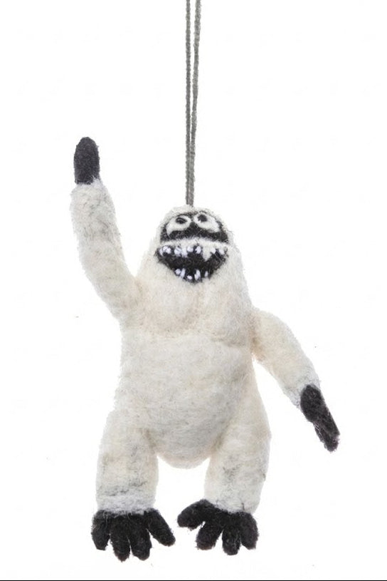 Felt Abominable Snowman ornament