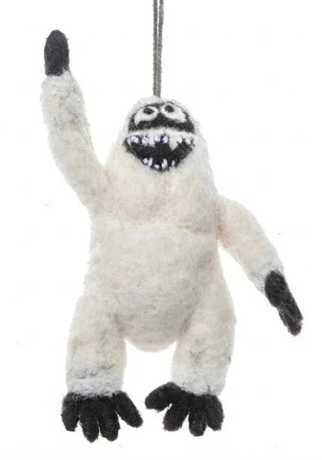 Felt Abominable Snowman ornament