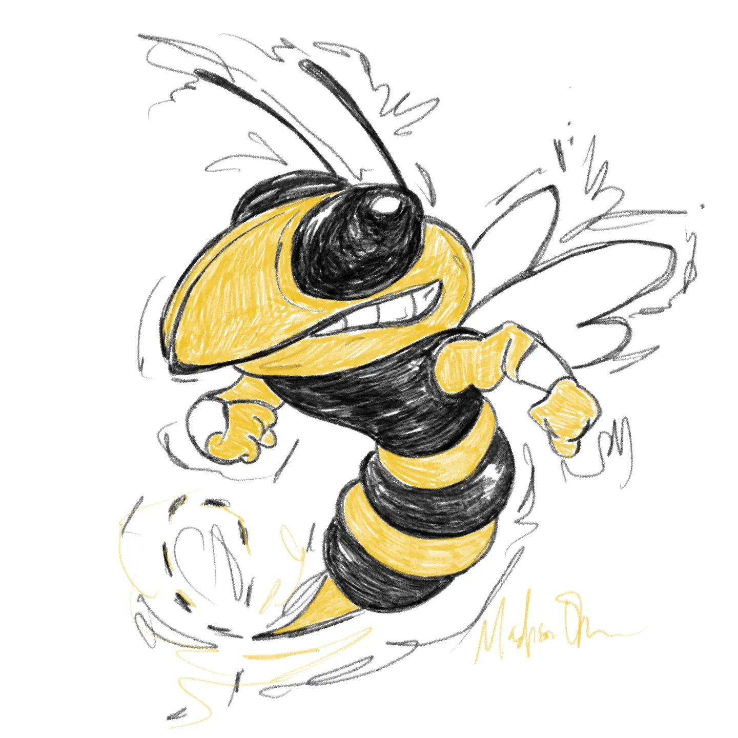 Buzz Off! Georgia Tech Print - 8x10