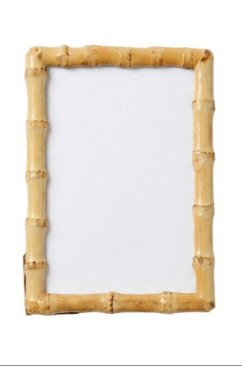 Bamboo frame on a white background
