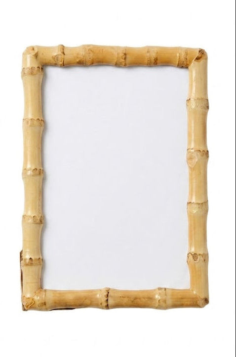 Bamboo frame on a white background