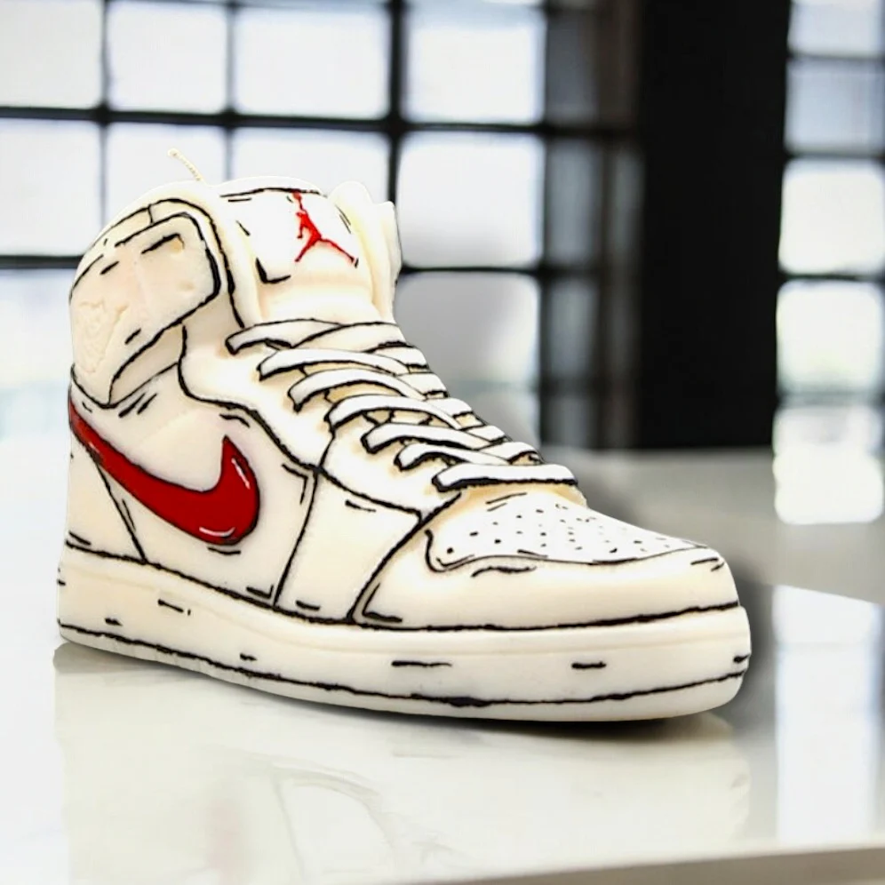 Illustrator Hi-Top Candle White & Red