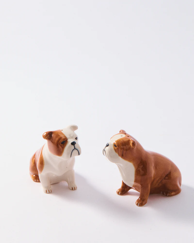 Bulldog Salt & Pepper Shakers
