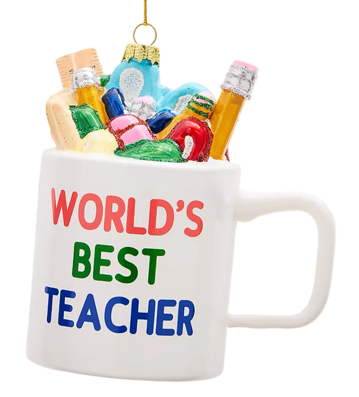 World's Best Teacher Mug Ornament
