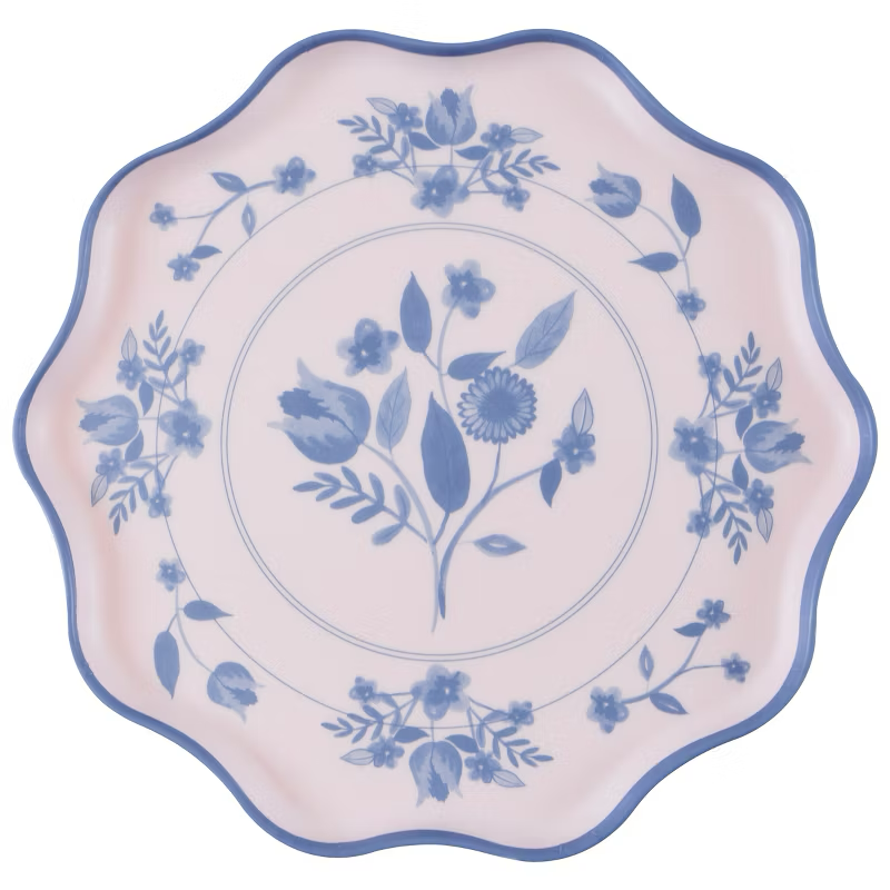 Melamine Botanical Dinner Plates - Set of 4