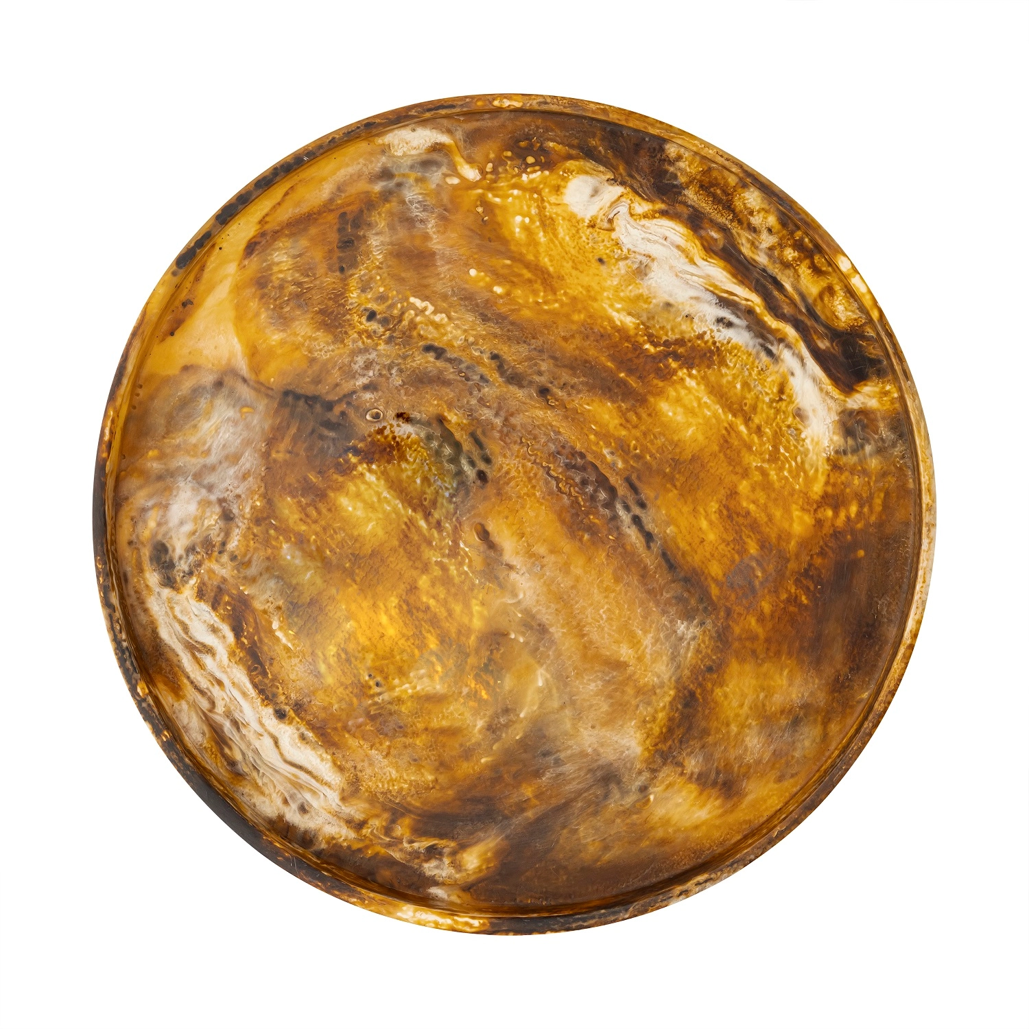 Tortoiseshell Large Round Tray
