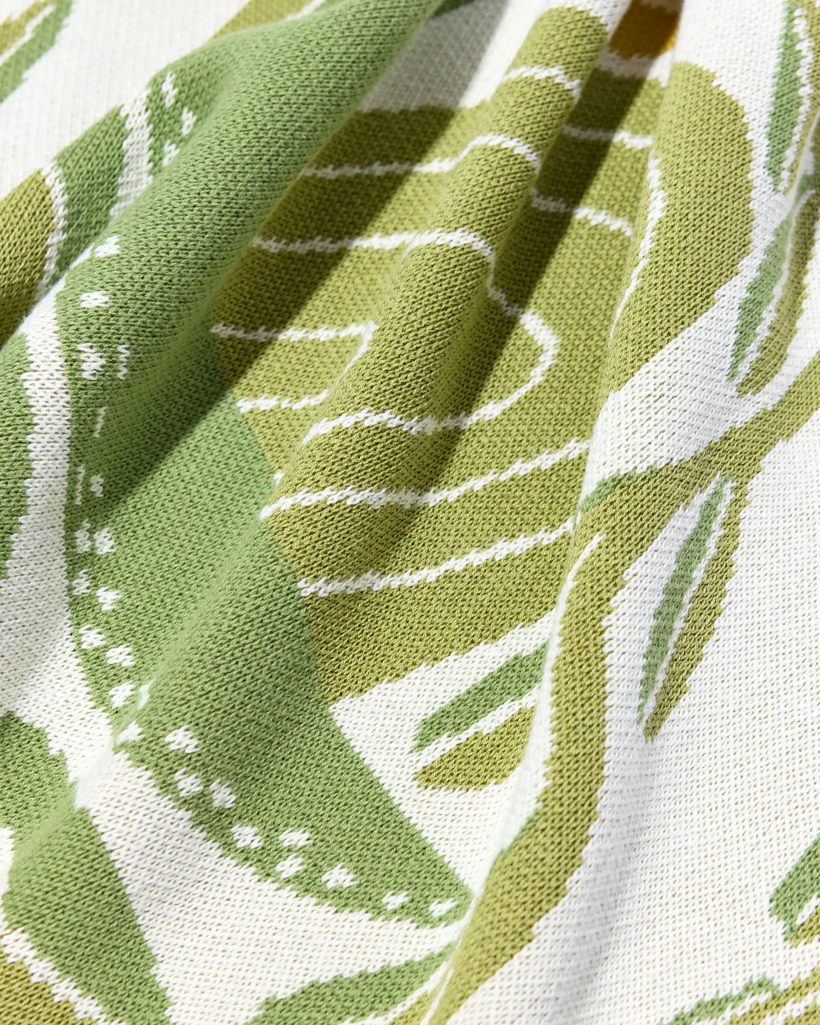 Snail Trail Knit Mini Blanket - Meadow