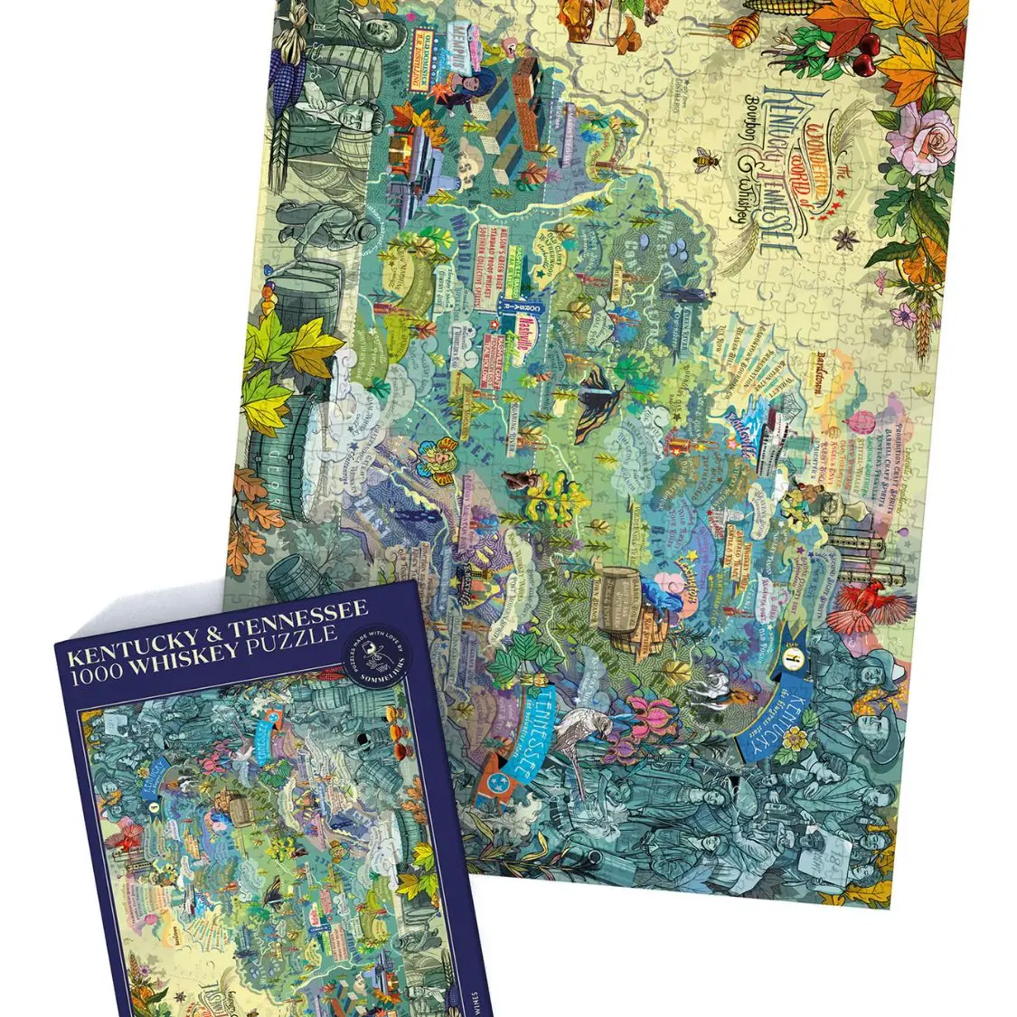 Kentucky & Tennessee Bourbon Whiskey Puzzle