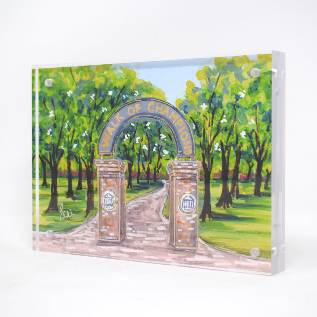 Ole Miss Landmark Acrylic Block