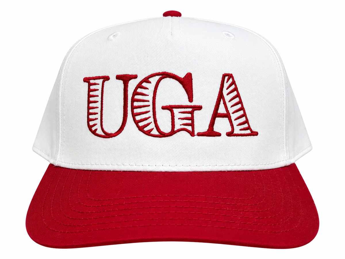 Funky UGA Canvas Hat - Red + White