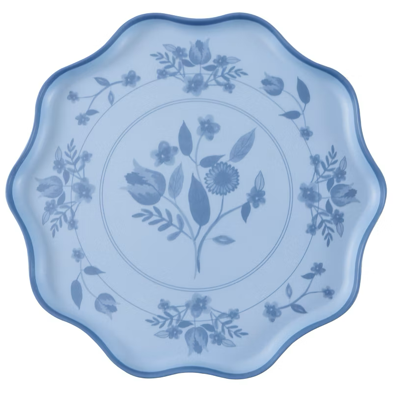 Melamine Botanical Dinner Plates - Set of 4