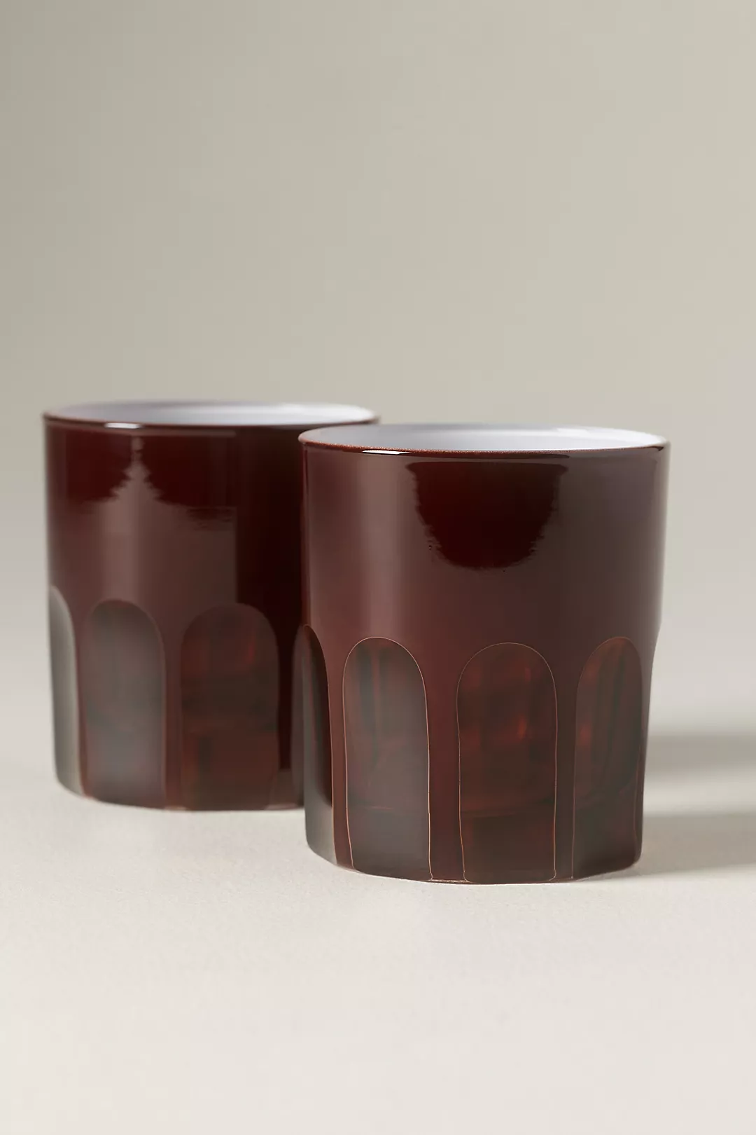 Rialto Glass Old Fashioned Oxblood - Set of 2