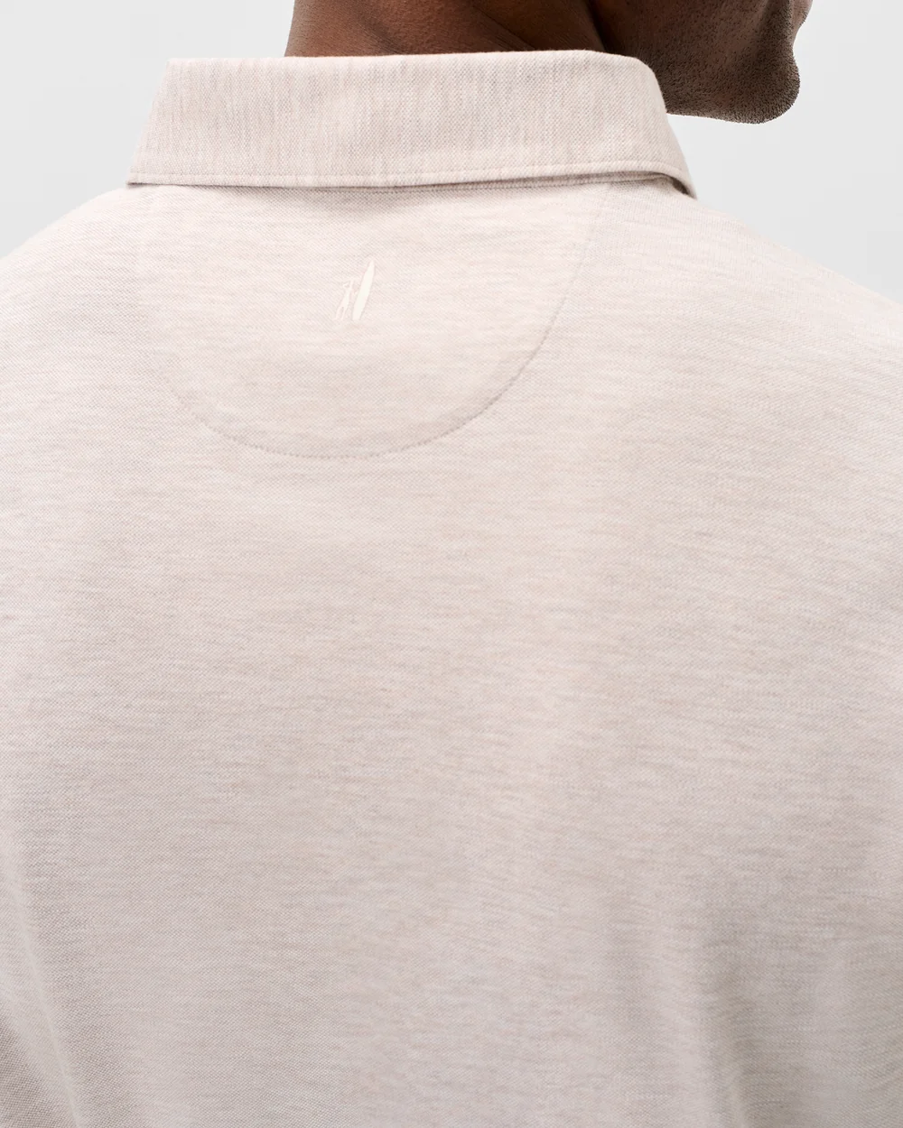 Long Sleeve Slub Pique Polo