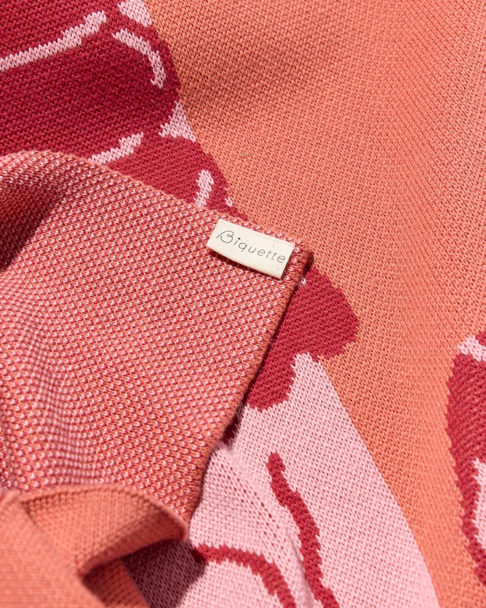 Lobster Tile Knit Blanket