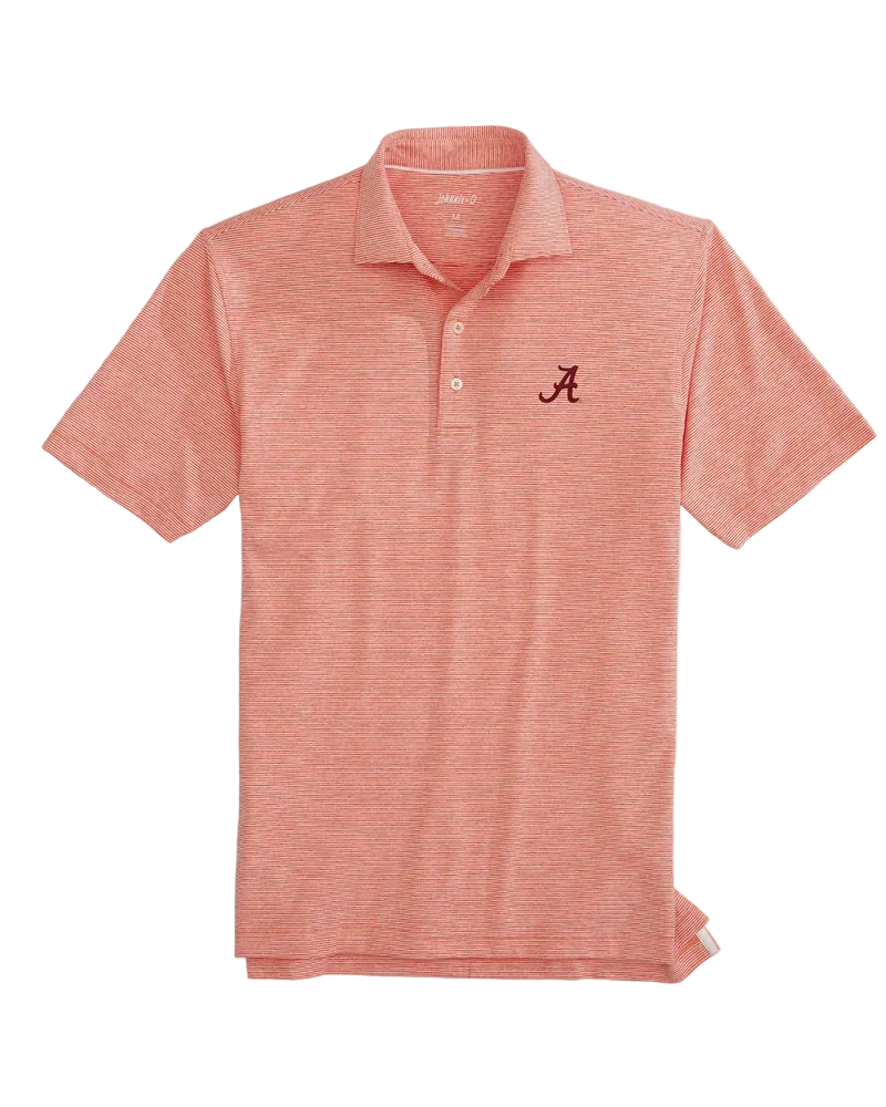 Alabama Lyndon Striped Jersey Performance Polo